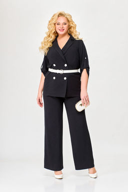 Блуза Swallow 803.2 черный+серебряный узор фото 271