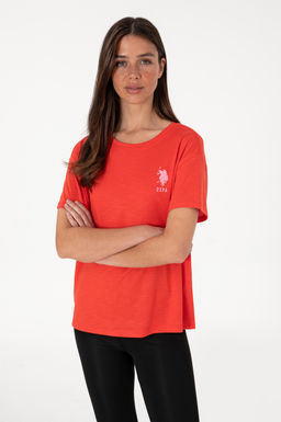 Kad_n K_rm_z_ Bisiklet Yaka Ti__rt Sepette S_rpriz _ndirim - U.s. polo assn фото 3