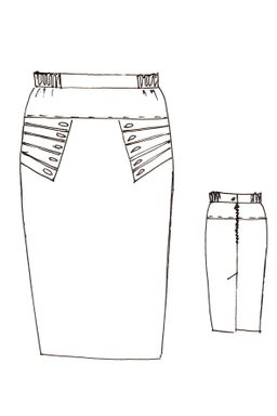 Юбка-карандаш черная офисная женская - Almond фото 7