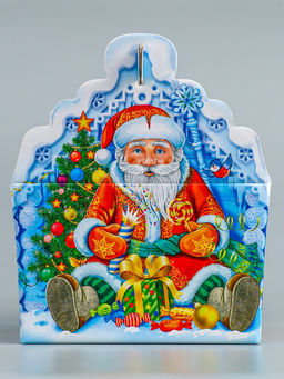 Цена за 5 шт. Подарочная коробка новогодняя «Ледяной домик» 19.3 (233) × 18×13 см