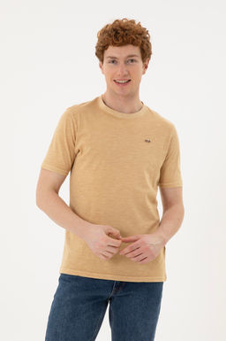 Мужская базовая футболка цвета Camel Неожиданная скидка в корзине - U.s. polo assn фото 8