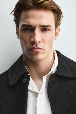 SPLIT SUEDE LEATHER JACKET - Zara фото 5