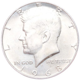 1/2 доллара (50 центов) 1968 года D США