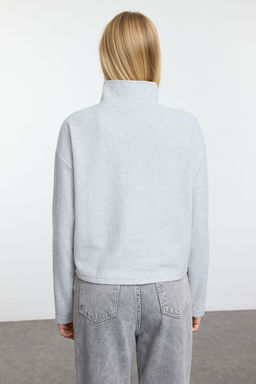 TRENDYOLMILLA Lacivert-Gri 2Li Paket Selanik Regular/Normal Kal?p Fermuarl? Yaka Orme Sweatshirt TWOAW25SW00120  фото 3