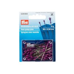 PRYM 028800 Иглы для закалывания с грушевидными головками 10 г 38 мм в пластиковой упаковке фиолетовые