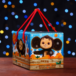 Цена за 5 шт. Подарочная коробка Чебурашка , Посылка , 20 х 12 х 12 см - Simaland фото 3