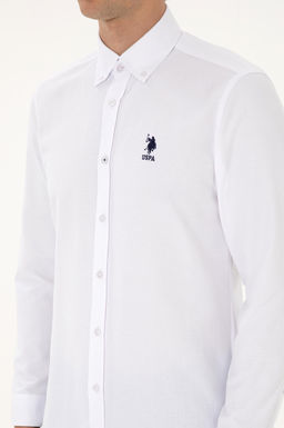 Erkek Beyaz Uzun Kollu Basic G_mlek Sepette S_rpriz _ndirim - U.s. polo assn фото 14