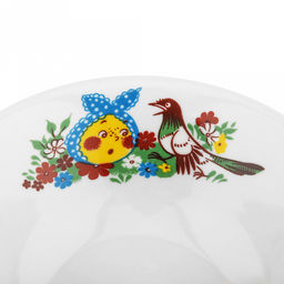 Салатник фарфоровый "Веселый колобок" 220мл, д21,9см h4,3см, круглый (Россия)
