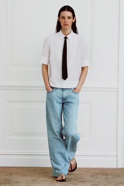 CAMISA PECHERA CORBATA ZW COLLECTION / Blanco