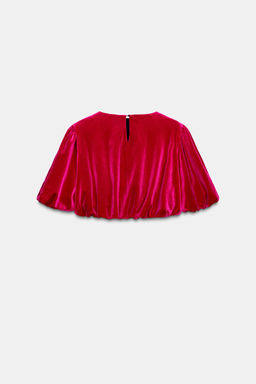 VELVET BALLOON TOP - Zara фото 8
