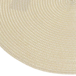 Салфетка для сервировки (мат на стол) 38см, круглая, кремовая, Y6-2545 (326273) /DANIKS/  фото 3