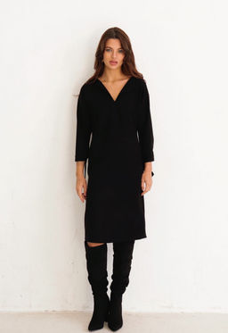 Платье-реглан чёрное - Martichelli фото 2