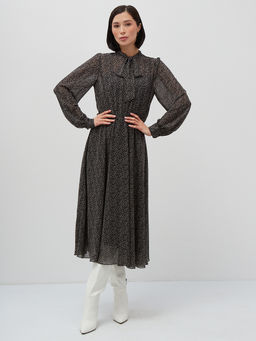 Платье шифон резинка+галстук