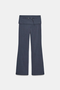 CHECKED TROUSERS WITH BELT - Zara фото 7