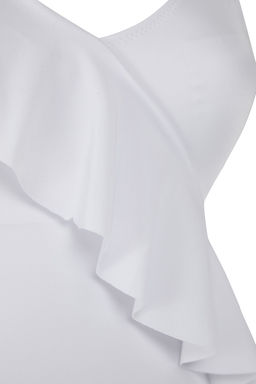 TRENDYOLMILLA Siyah Tek Omuz Volanl? Regular Mayo TBESS25MA00029 фото 8