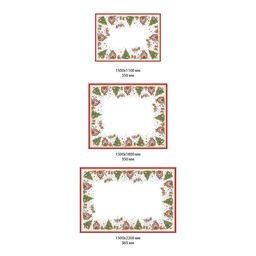 Набор столовый Новогодняя сказка скат.150х220см +/-3см с ГМВО, салф.40х40см-12 шт, хл100% - Этель фото 2