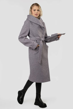 01-12058 Пальто женское демисезонное (пояс) - El podio фото 3