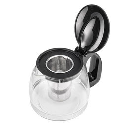 Заварочный чайник LARA 1250мл, СИЛИКАТНОЕ СТЕКЛО, стальной фильтр, подъем крышки (LR06-20)  фото 7