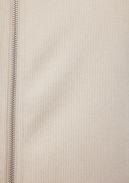 Suni Kurk Detayl? Bej Kadife Ceket - Mavi фото 7