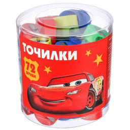 Цена за 72 шт. Точилка пластиковая «Круглая», МИКС, «Машинки»