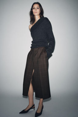 ZW COLLECTION PLEATED CHECK SKIRT