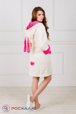 Женский халат из велсофта "Зайка" ВЗ-09 (2)