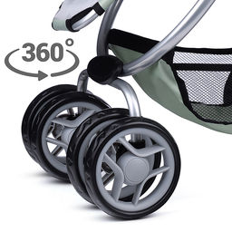 Коляска для кукол (для двойни)металлическая,прогулочная,с тентом,с корзиной,в пакете