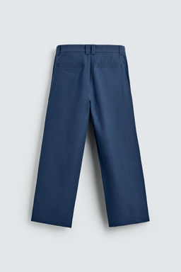 PANTAL?N WIDE FIT PLIEGUES / Azul - Zara фото 8