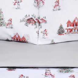 Постельное бельё Этель Funny snowman 2 сп 175х215 см, 200х220 см,70х70 см -2 шт,поплин 125 г/м2  фото 8