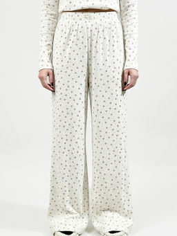 Пижама с принтом сердечки OD-1011-1 молочный