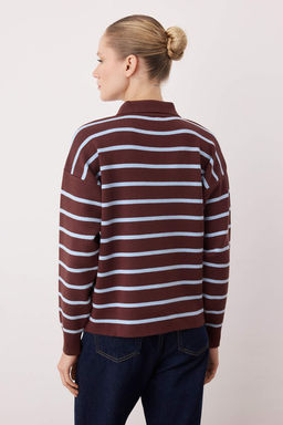 Wardrobe Essentials Lacivert Premium/Ozel Iplik Polo Yaka Triko Kazak | TWOAW26KZ00060 - Trendyolmilla фото 23