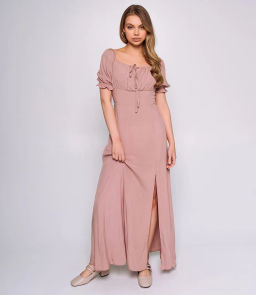 Платье #ОКТ035002, пудровый