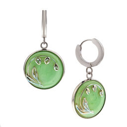 Серьги из муранского стекла SILVER FLOWER LS3570