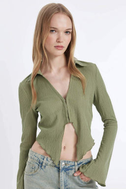 Coool Fitted Burumcuk Uzun Kollu Gomlek - Defacto фото 4