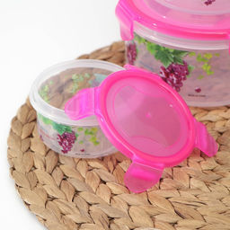 Набор контейнеров пластиковых «Виноград», 3 шт.: d=8.5; 11; 14 см, цвет МИКС