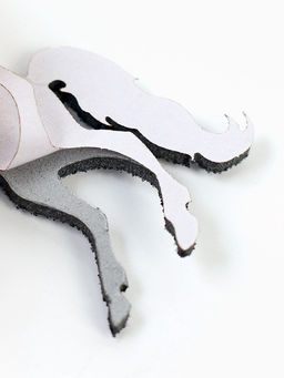 Декор новогодний Лошадки на клеевой основе, графит, набор 6 шт.