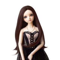 HobbyBe HAR-2 Тресс для кукол 25 см 100 см 40 г 15 каштановый