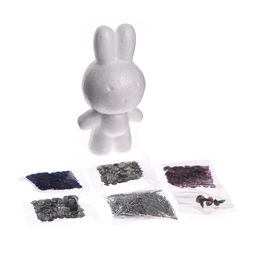 Набор для творчества. Игрушка пайетками Зайка 14,2 х 7,4 х 6,5 см + 3 цвета пайеток - Школа талантов фото 4