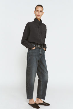 JEANS ZW COLLECTION BARREL TIRO ALTO / Azul - Zara фото 5