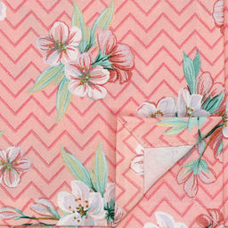 Жасмин, фламинго/зигзаг Скатерть 120х145см, длина стола до 105см, на 4 персоны, хлопок Премиум 186г/м2, Домашняя мода (Россия)  фото 3