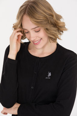 U. S. Polo Assn Женский черный базовый трикотажный кардиган
