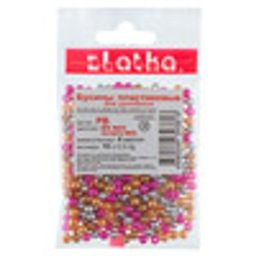 Бусина "Zlatka" МИКС (MIX) пластик ПБ (PB) 4 мм 10 х 10 г  0.2 г №03 ассорти