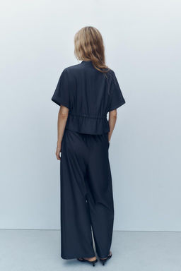WIDE-LEG DARTED TROUSERS - Zara фото 4