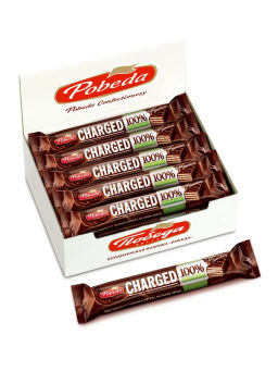 Конф. вафельная "Батончик Чаржед" в горьком шоколаде без добавления сахара 45 г/20