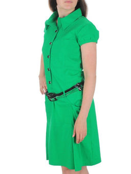 9405 GREEN Платье женское (85% хлопок, 10% вискоза, 5% лайкра)