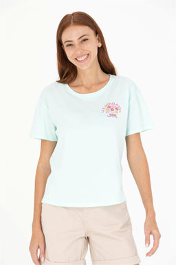 Женская зеленая футболка с круглым вырезом Неожиданная скидка в корзине - U.s. polo assn фото 3