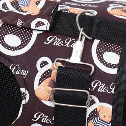 Сумка-переноска каркасная Бурые медведи, размер S, 37,5 х 17 х 22 см, коричневая - Пижон фото 5