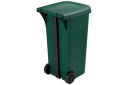 Бак для мусора 80 л 51*40*81 см с педалью, с откидной крышкой, с ручкой, на колесах, темно-зел (628) - Elan gallery фото 5