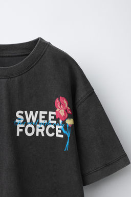 CAMISETA ESTAMPADO / Gris antracita - Zara фото 3