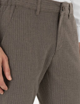 Vizon Slim Fit _izgili Kanvas Pantolon